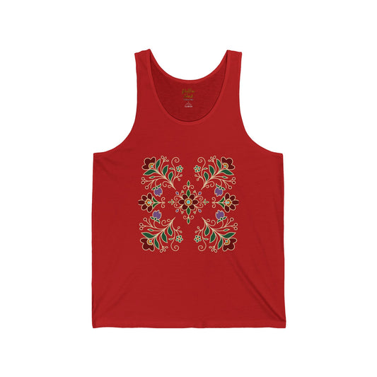 Floral Unisex Jersey Tank